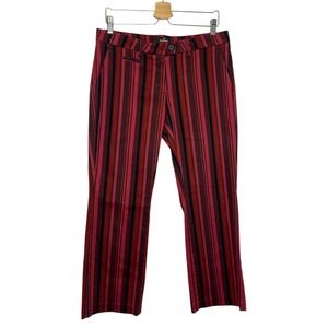 Mason's Womens New York Trumpet‎ Chino Pants Red Candy Stripe US 10 IT 46 Ankle